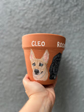 Load image into Gallery viewer, Hand Painted 5&quot; Pot with Personalized Pet Portrait - by Francesca
